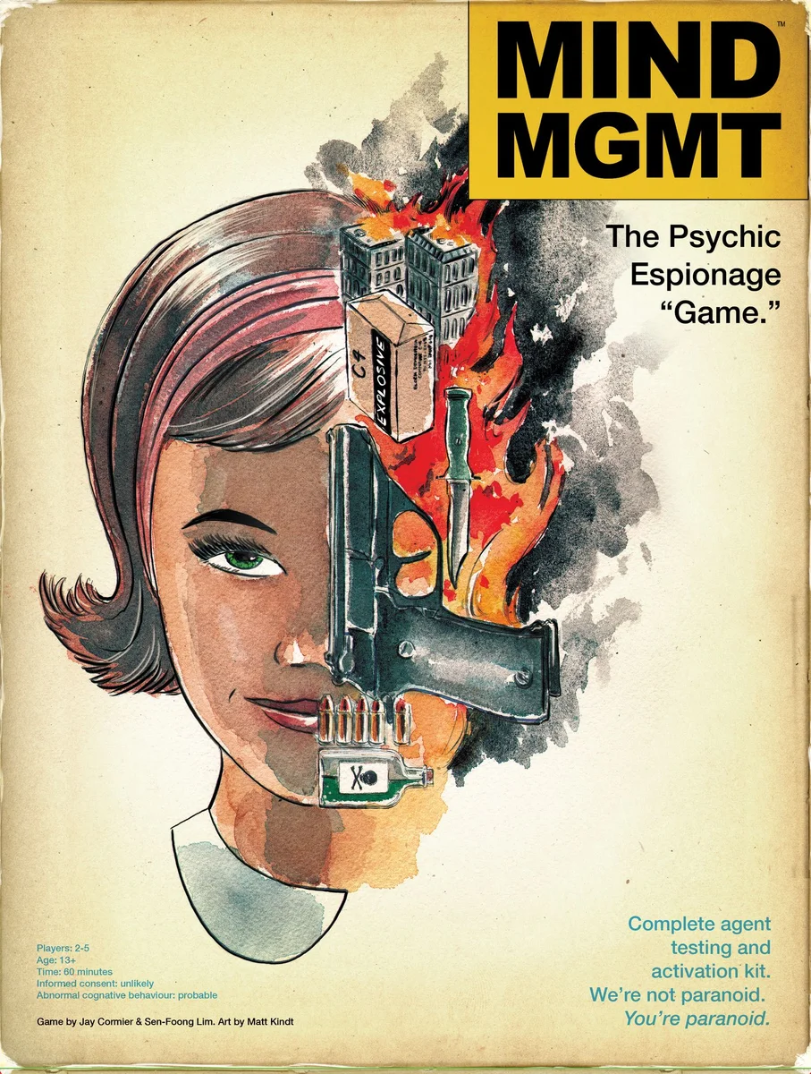 Jaquette de Mind MGMT: El “juego” de espionaje psíquico.