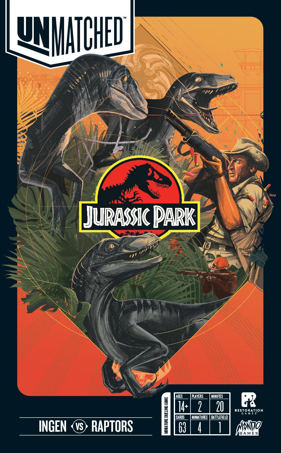 Jaquette de Unmatched: Jurassic Park – InGen vs Raptors
